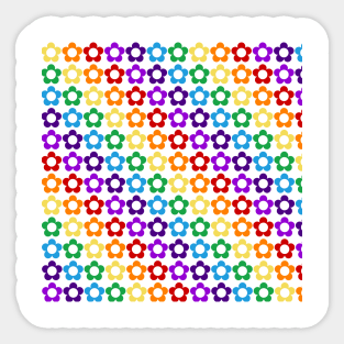 Rainbow hippie flowers Sticker